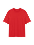 Unisex Oversized Drop Shoulder T-Shirt - Red front