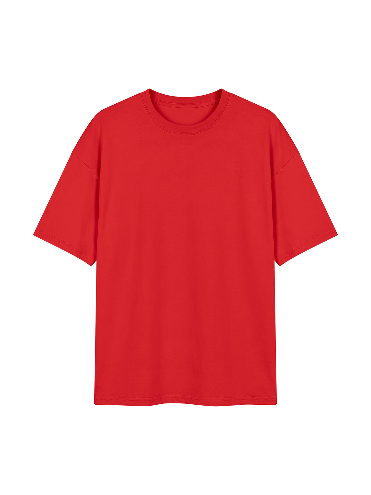Unisex Oversized Drop Shoulder T-Shirt - Red front