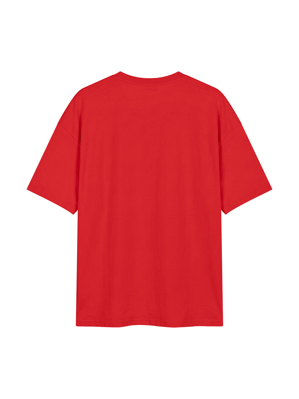 Unisex Oversized Drop Shoulder T-Shirt - Red back