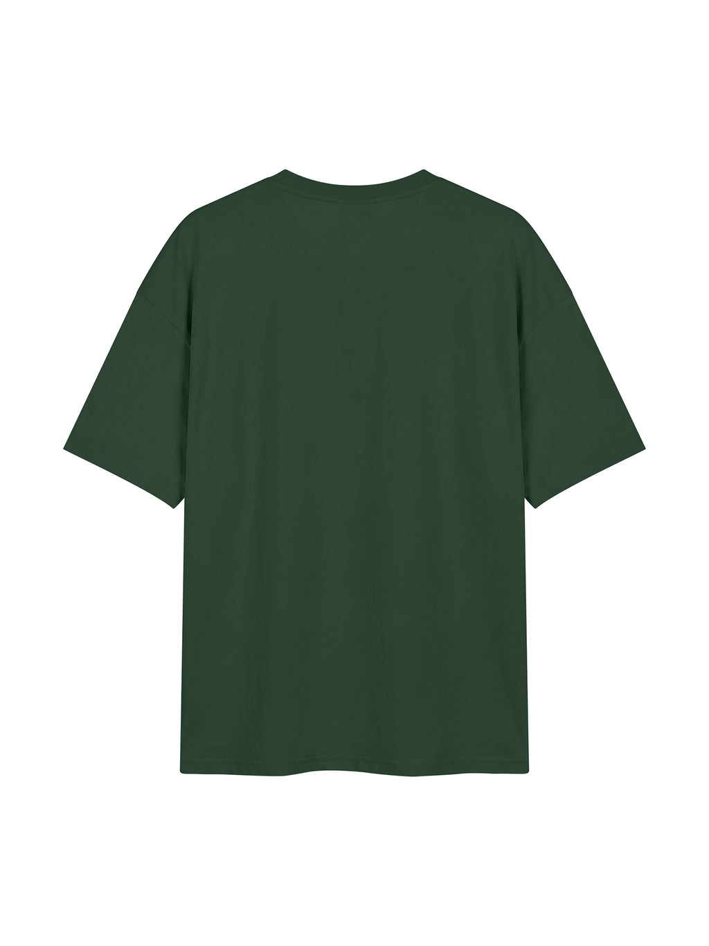 Unisex Oversized Drop Shoulder T-Shirt - Blackish Green back