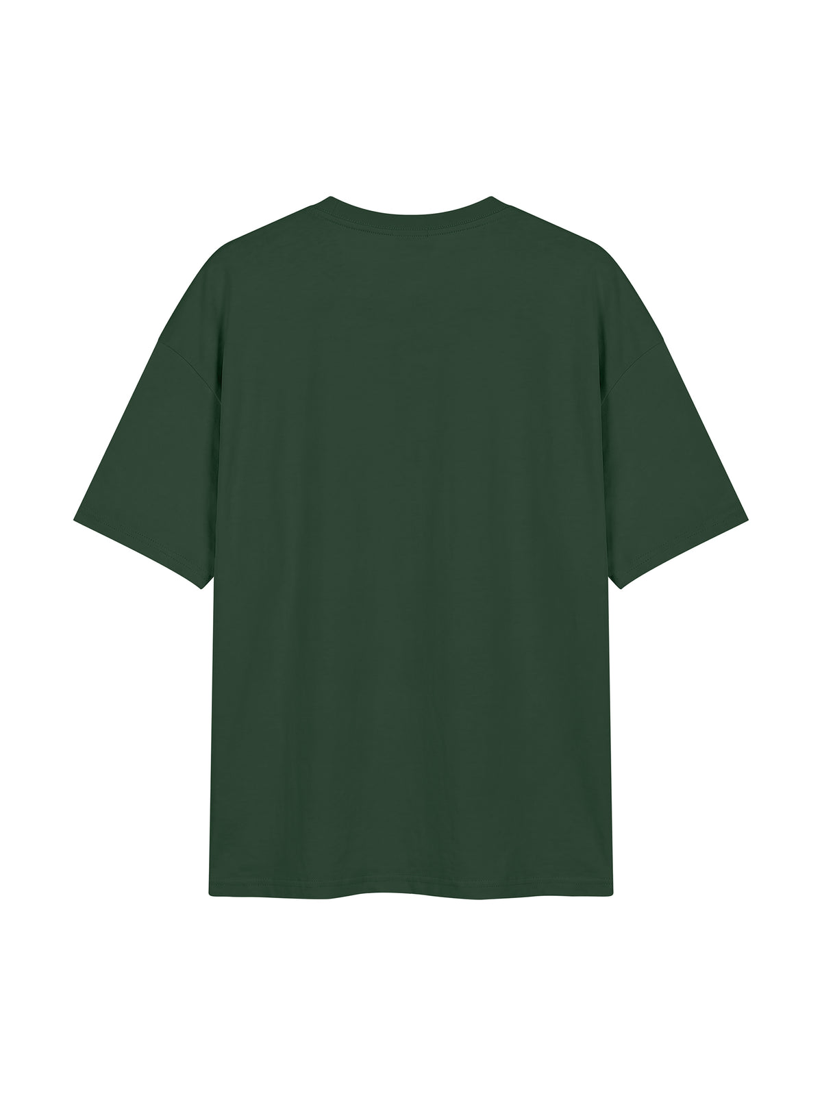 Unisex Oversized Drop Shoulder T-Shirt - Blackish Green back