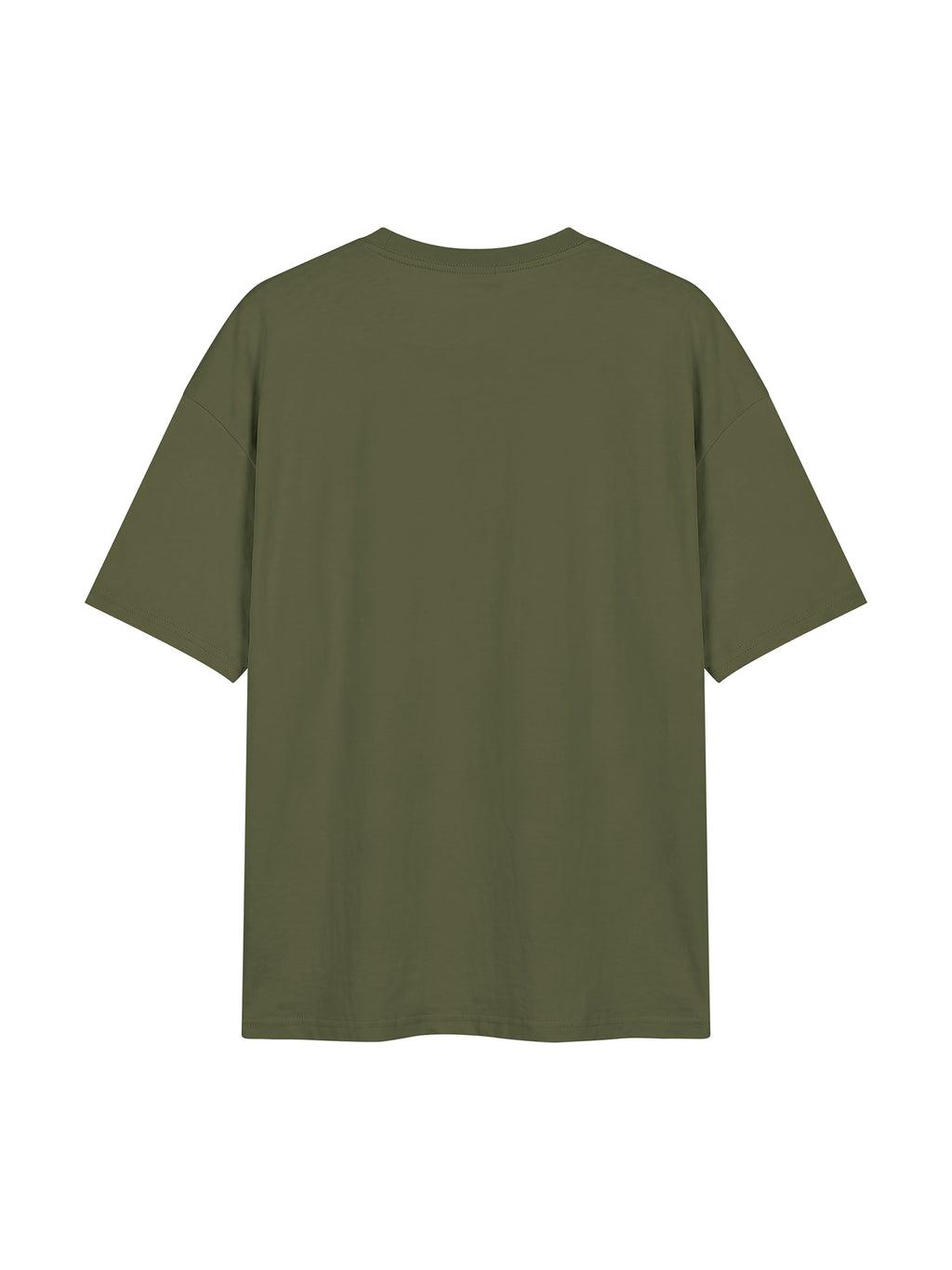 Unisex Oversized Drop Shoulder T-Shirt - Army Green back