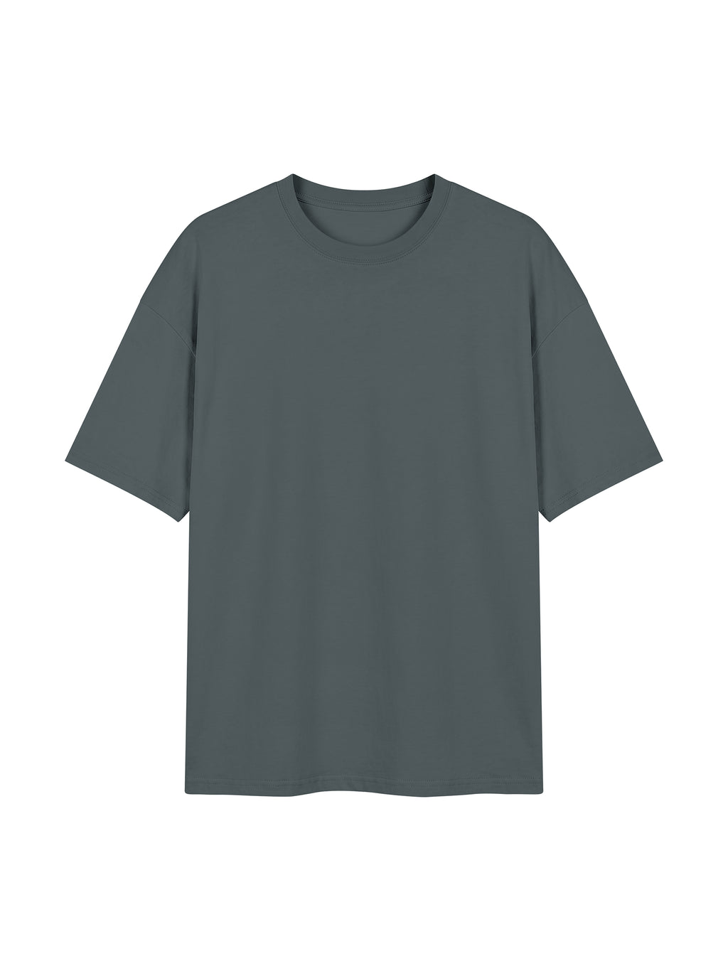 Unisex Oversized Drop Shoulder T-Shirt - Dark Gray front