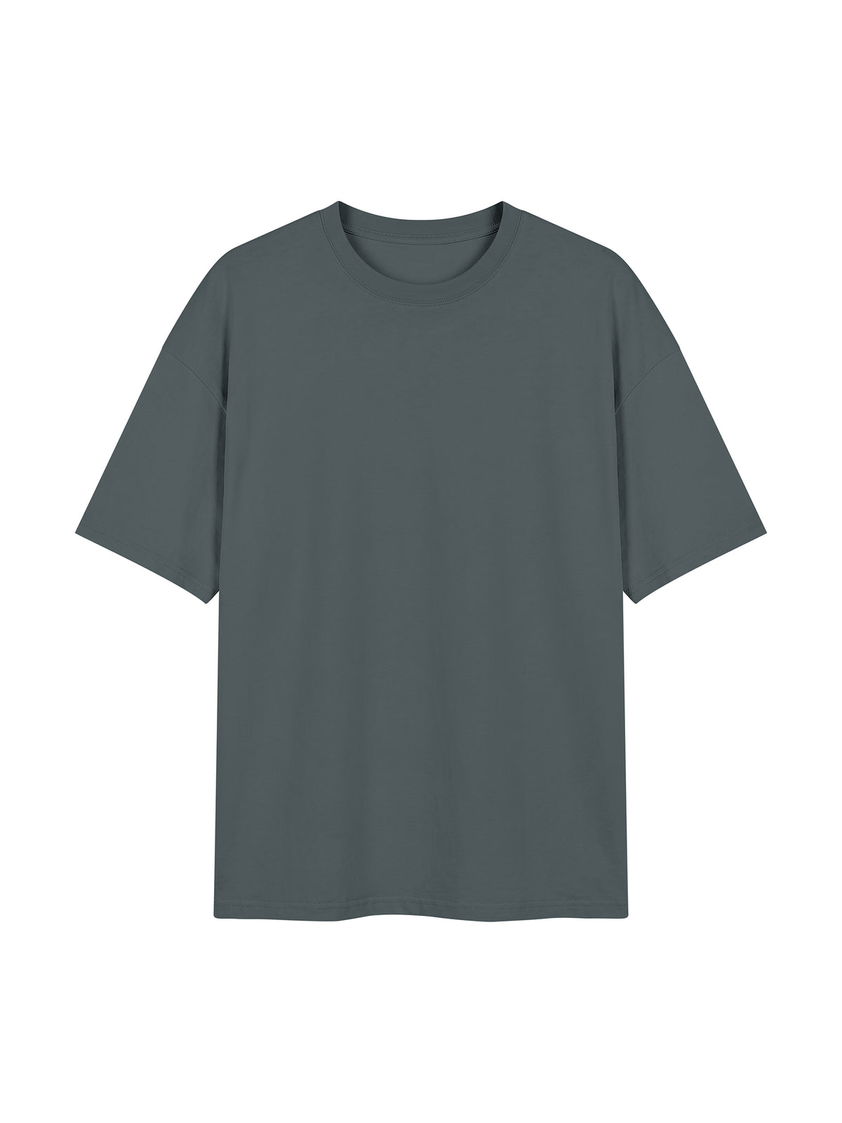 Unisex Oversized Drop Shoulder T-Shirt - Dark Gray front
