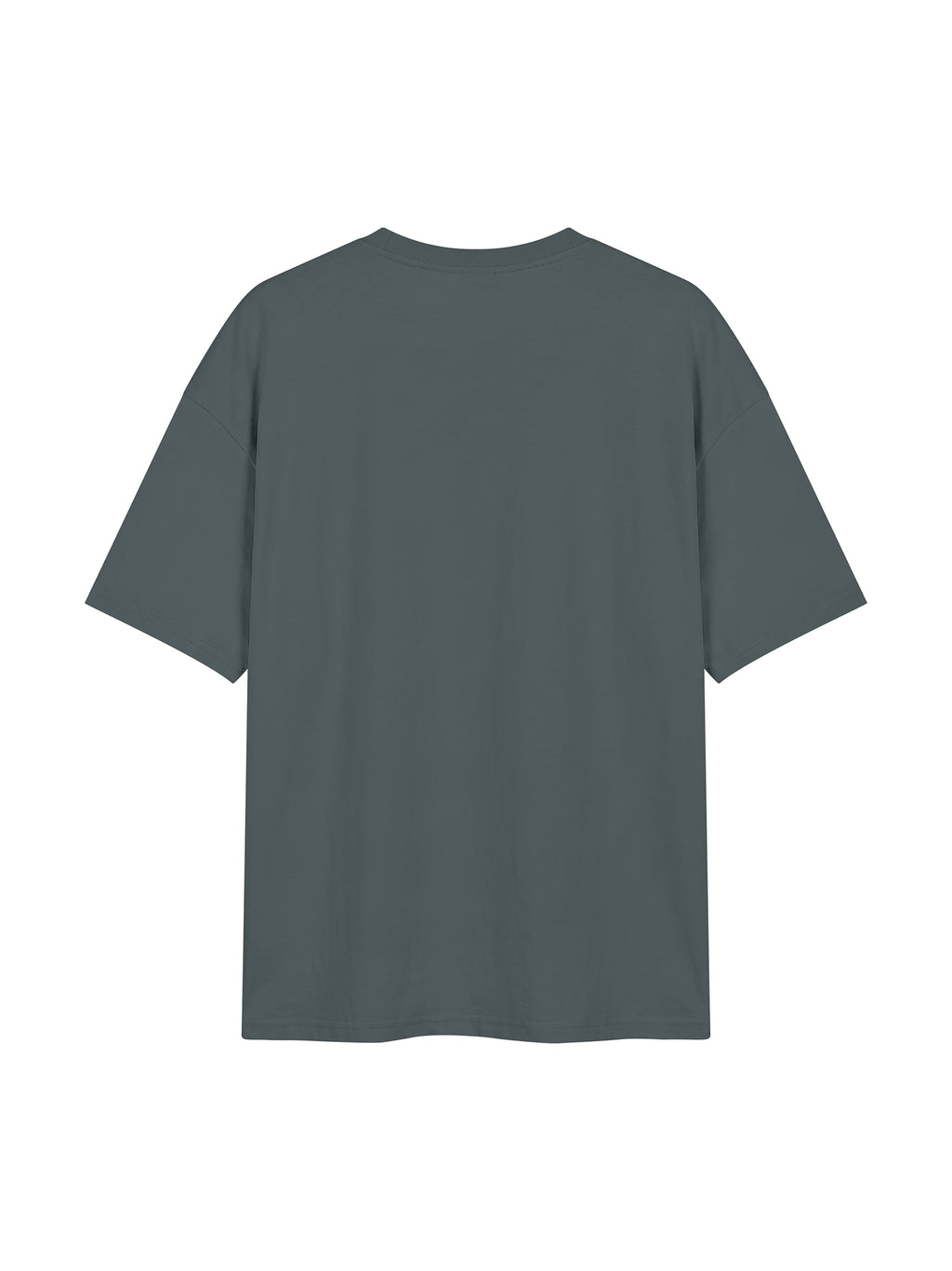 Unisex Oversized Drop Shoulder T-Shirt - Dark Gray back