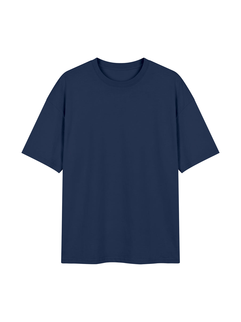 Unisex Oversized Drop Shoulder T-Shirt - Navy Blue front
