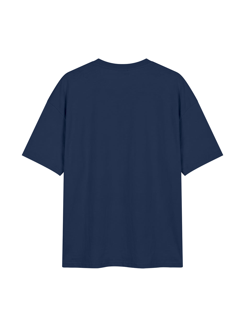Unisex Oversized Drop Shoulder T-Shirt - Navy Blue back