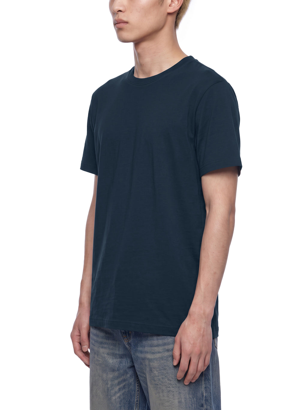 Off Script Regular Fit Crewneck T-Shirt - Navy Blue model view 3