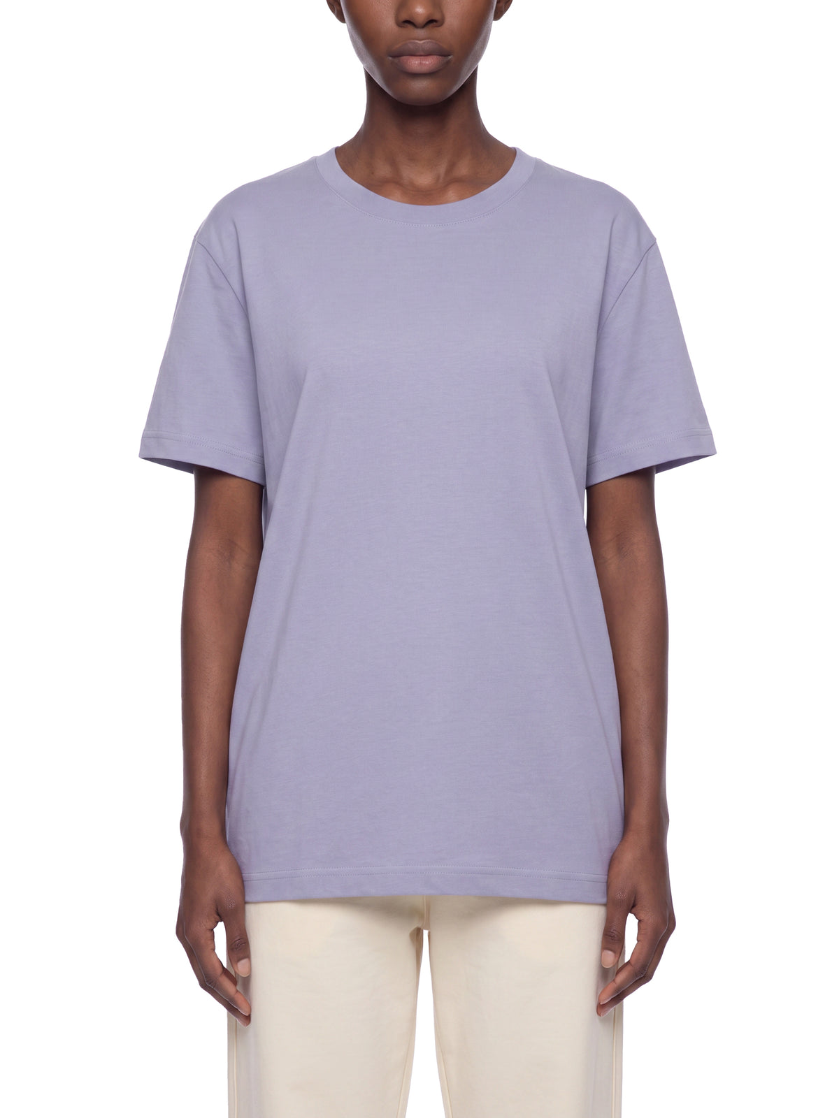 Off Script Regular Fit Crewneck T-Shirt - Purple model view 1