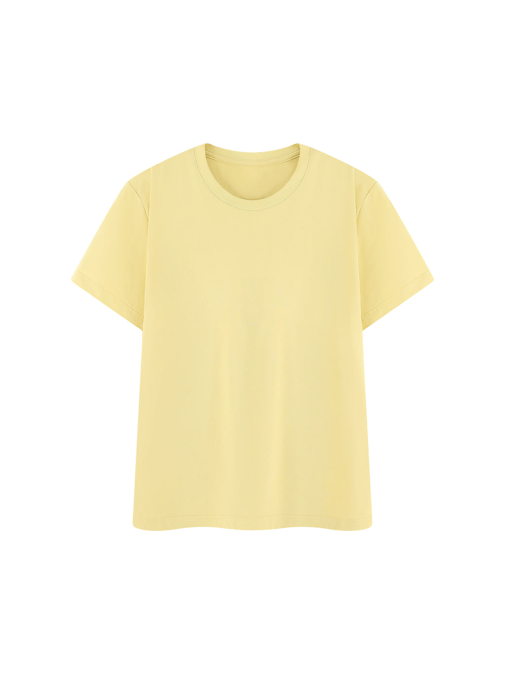 Off Script Regular Fit Crewneck T-Shirt - Yellow front view