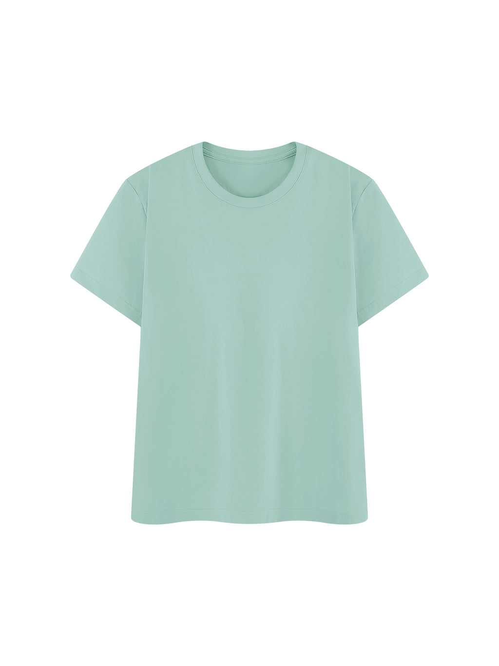 Off Script Regular Fit Crewneck T-Shirt - Mint Green front view