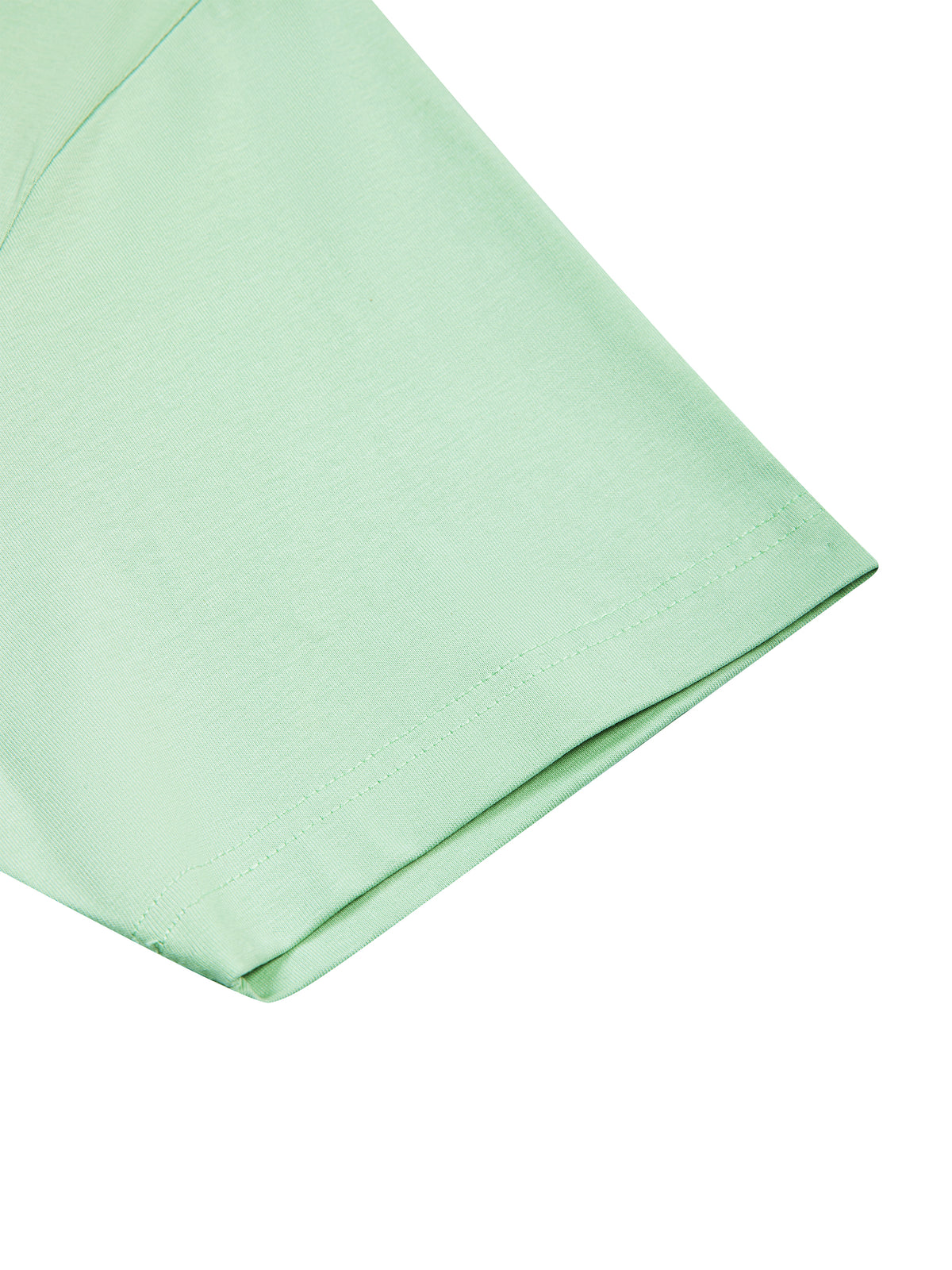 Off Script Sorona Crewneck T-Shirt - Mint Green sleeve detail