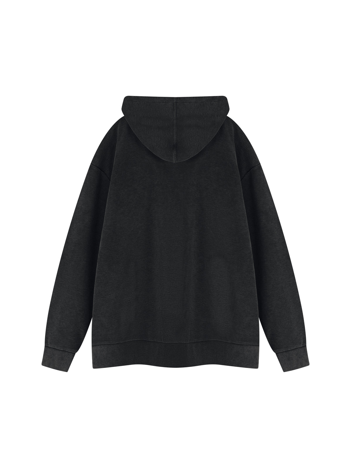 Unisex Mineral Wash Oversized Hoodie – Black back