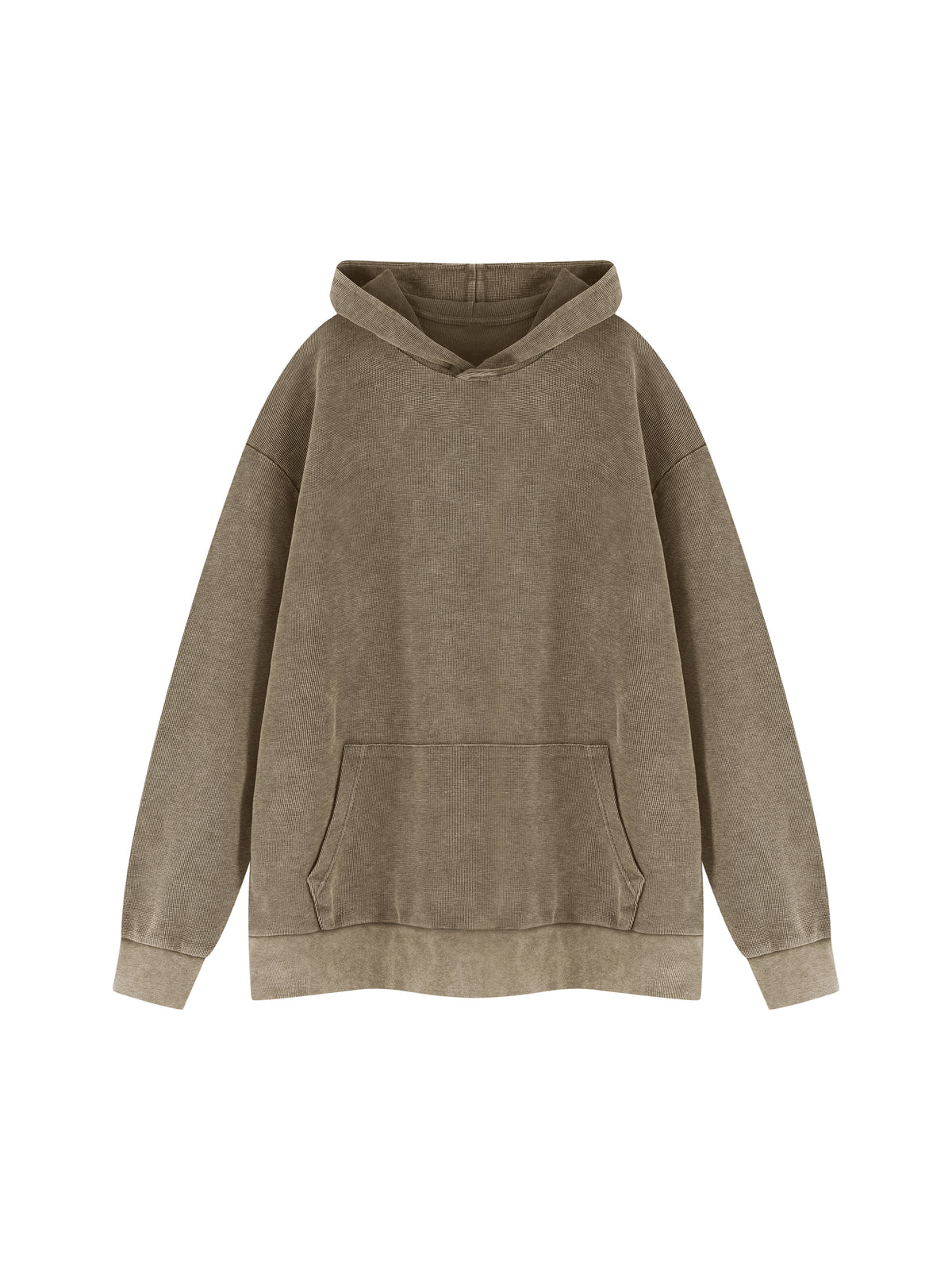 Unisex Mineral Wash Oversized Hoodie – Coffee front