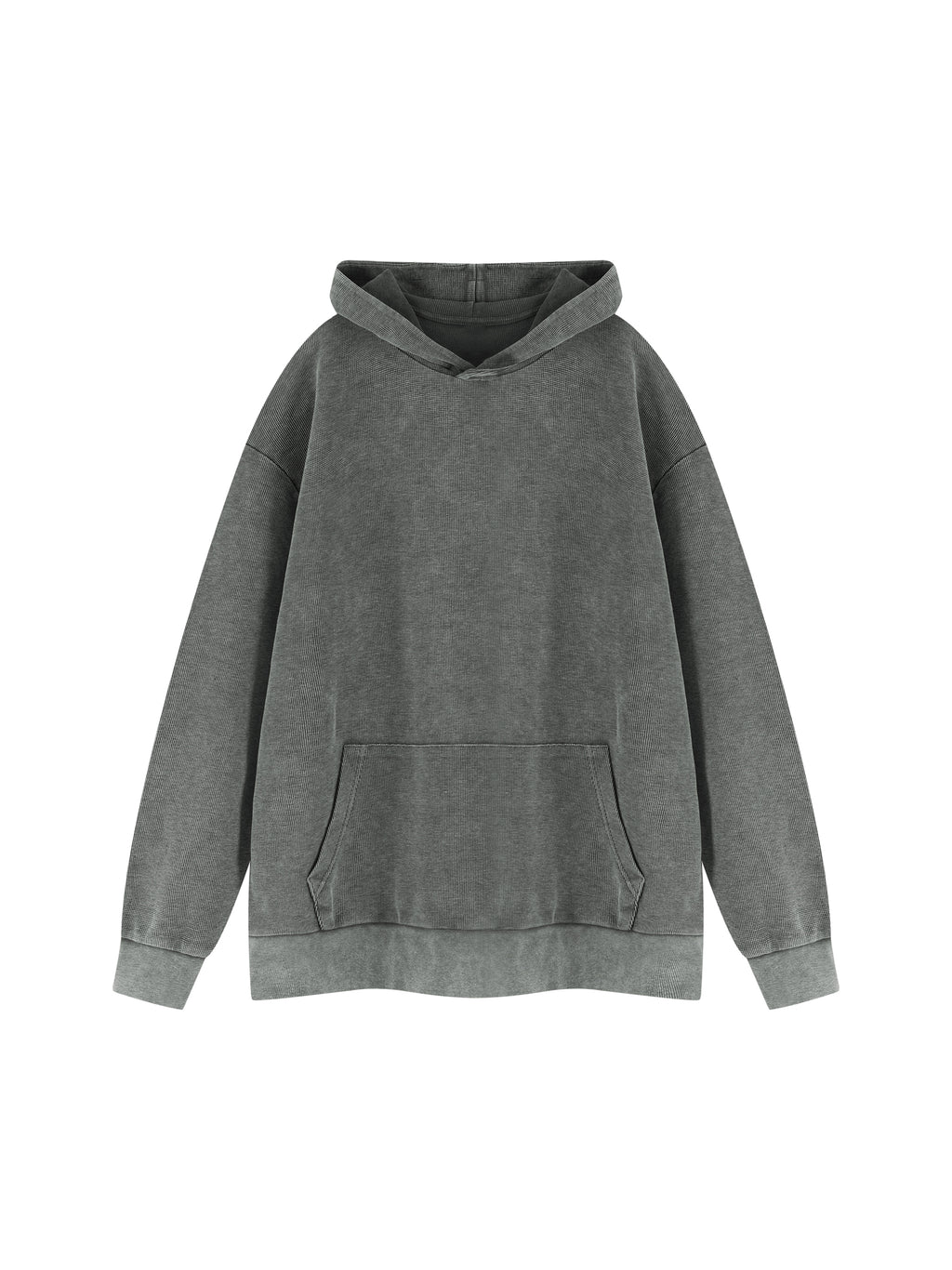 Unisex Mineral Wash Oversized Hoodie – Gray front