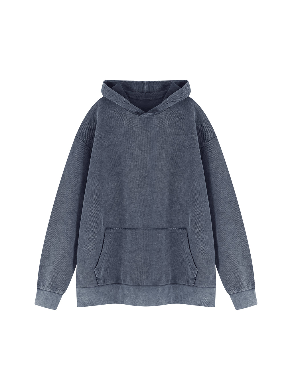 Unisex Mineral Wash Oversized Hoodie – Navy Blue front