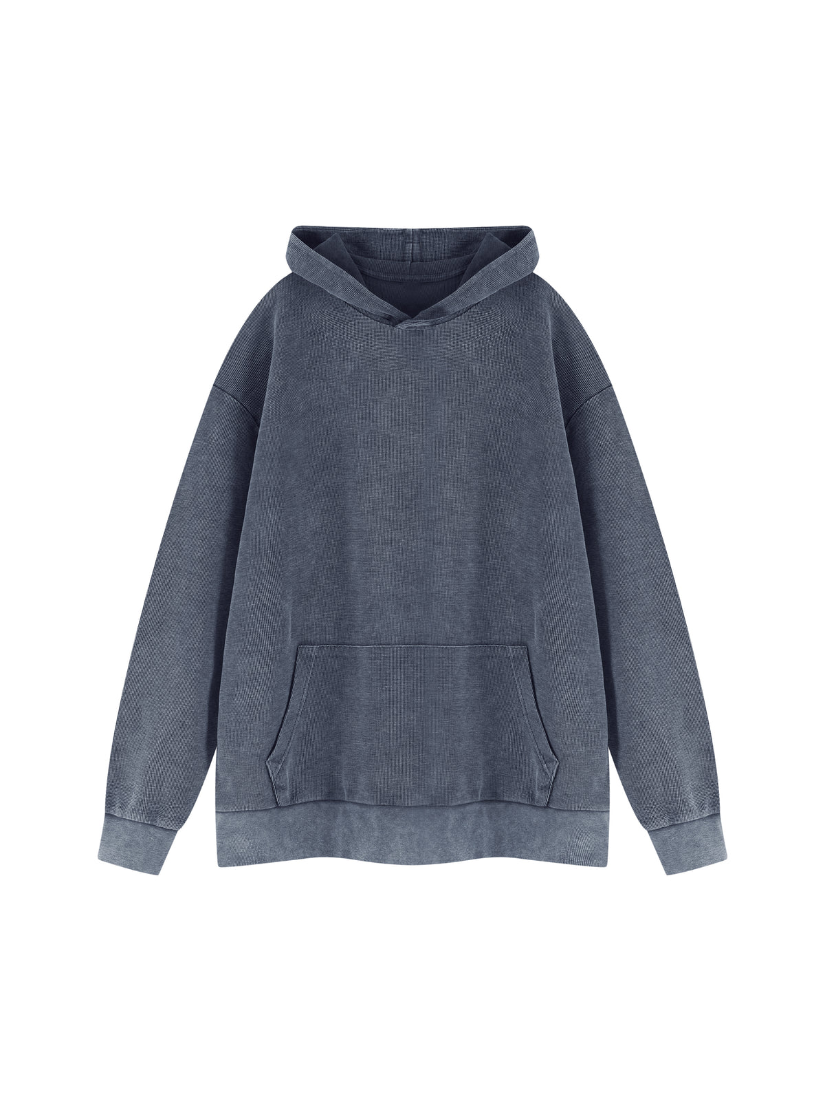 Unisex Mineral Wash Oversized Hoodie – Navy Blue front