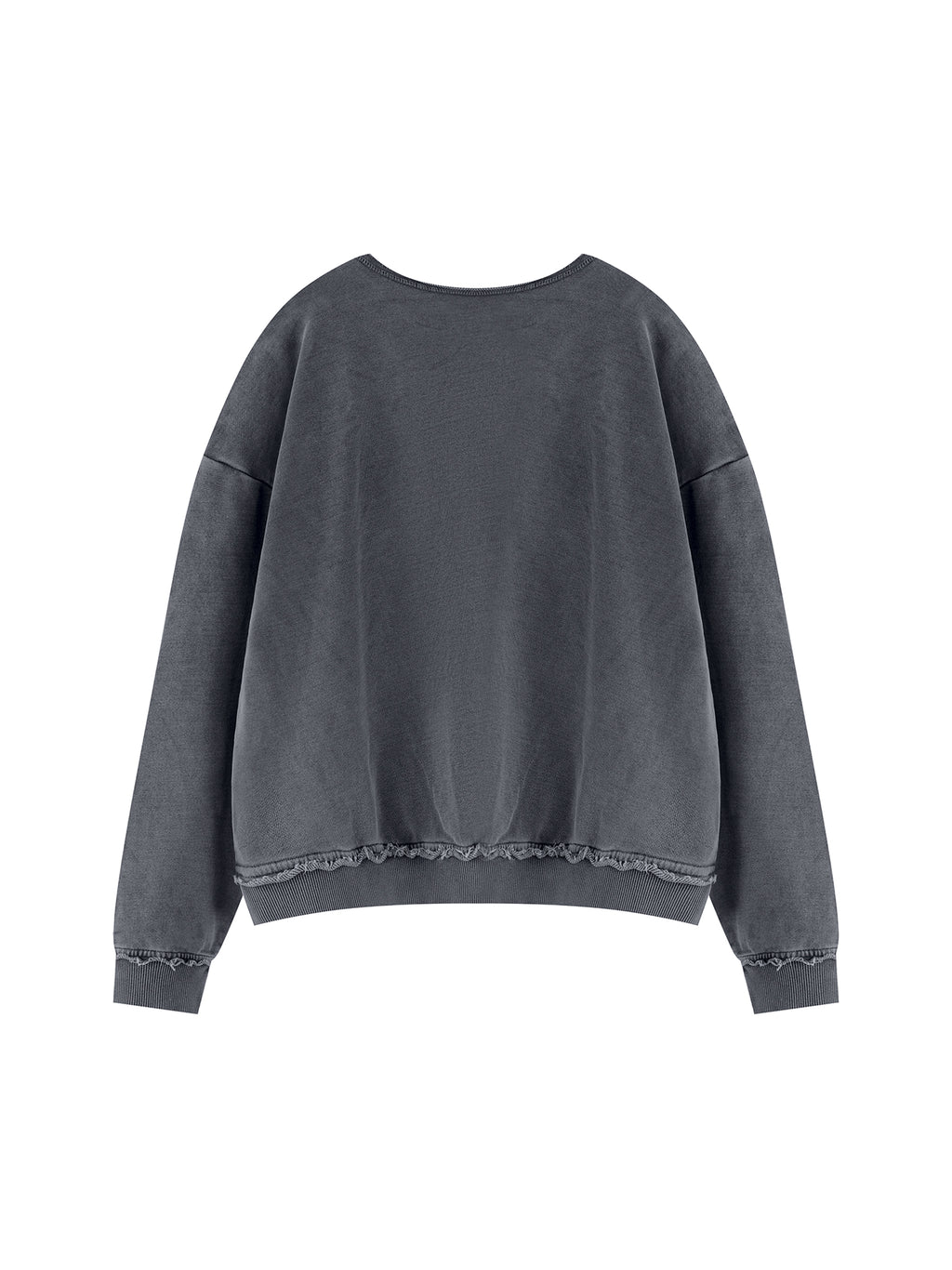 Unisex Raw Edge Crewneck Sweatshirt – back product view
