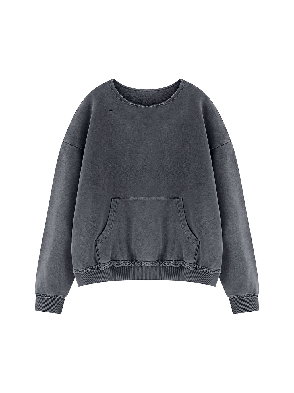 Unisex Raw Edge Crewneck Sweatshirt – front product view
