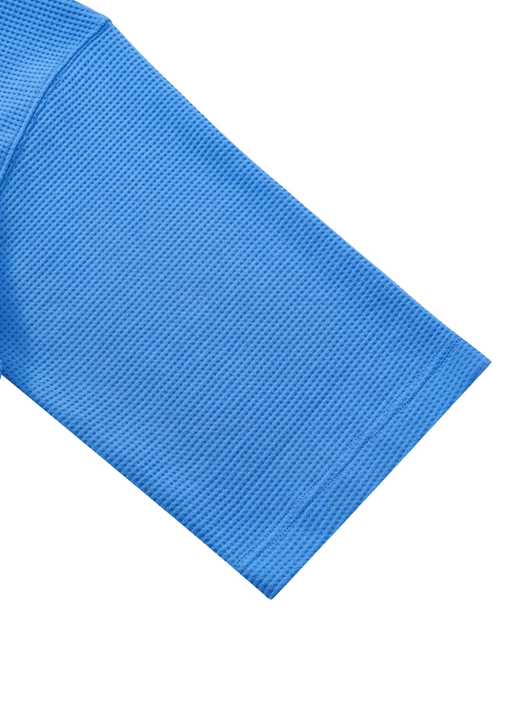 Off Script Waffle Boxy T-Shirt - Colourful Blue sleeve detail