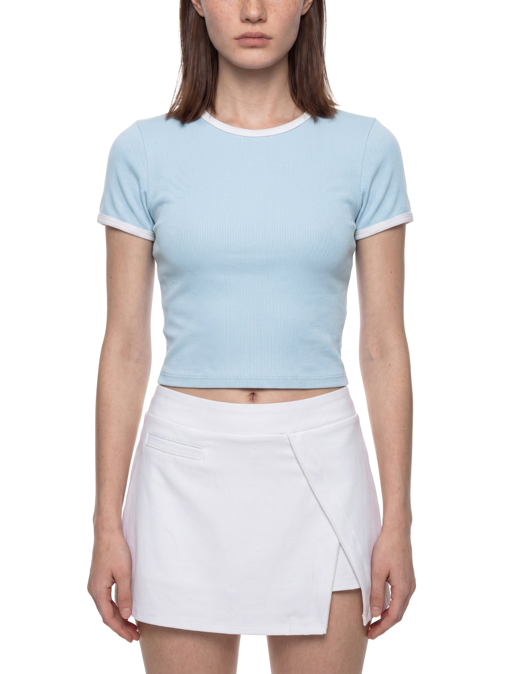 Women’s Color Block Crop T-Shirt gallery 3