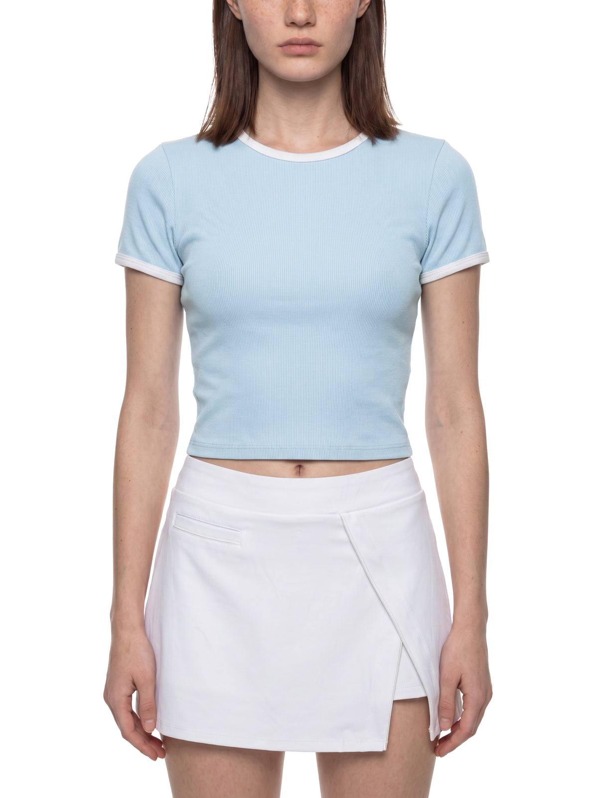 Women’s Color Block Crop T-Shirt gallery 3