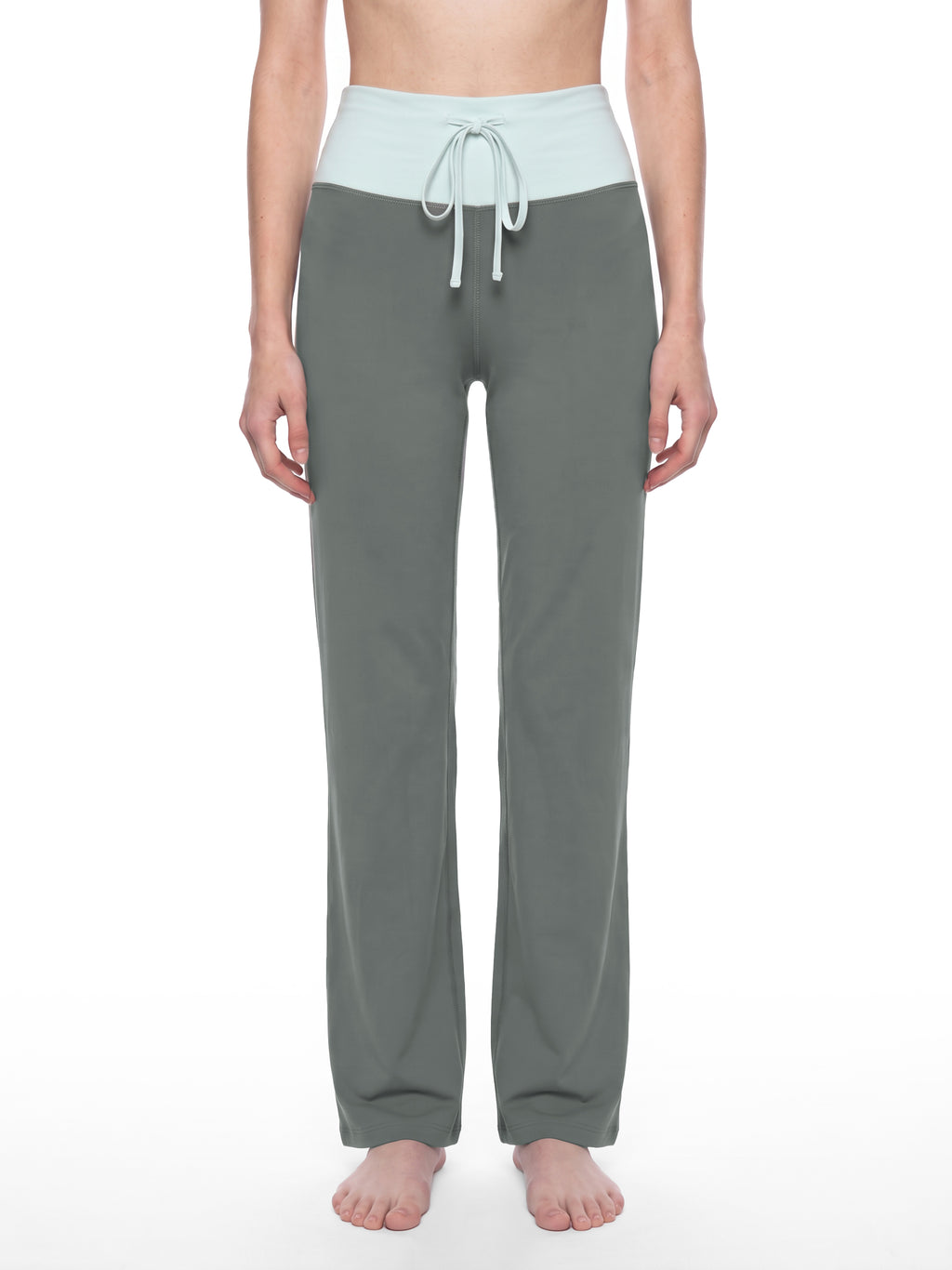 Women's Color Block Yoga Flare Leggings gallery image 3