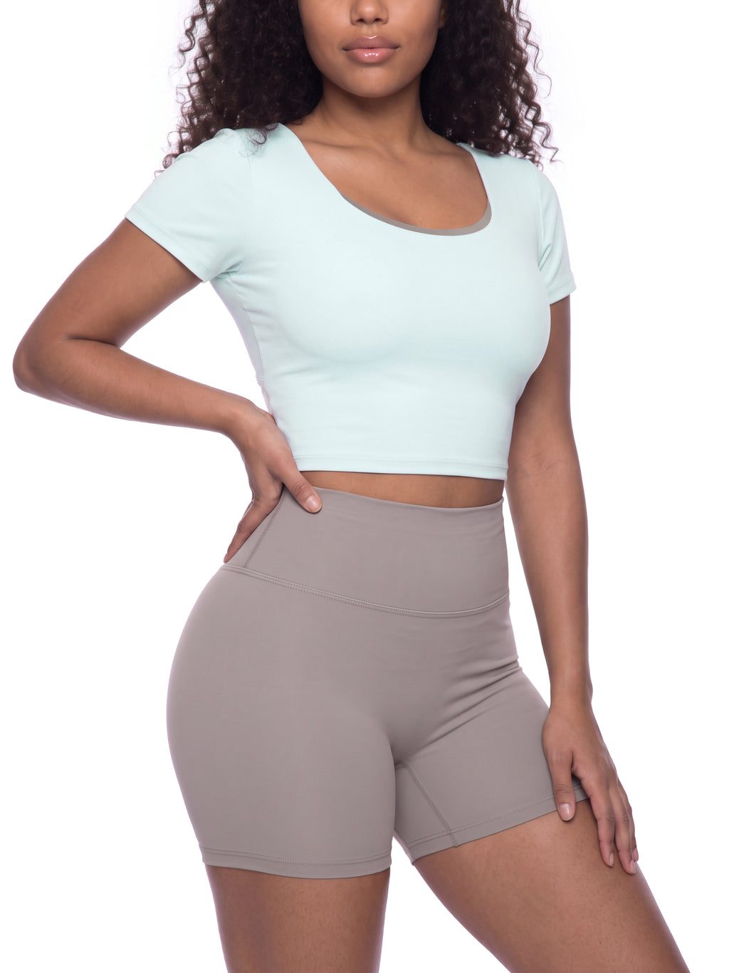 Women's Color Block Yoga T-Shirt gallery image 6