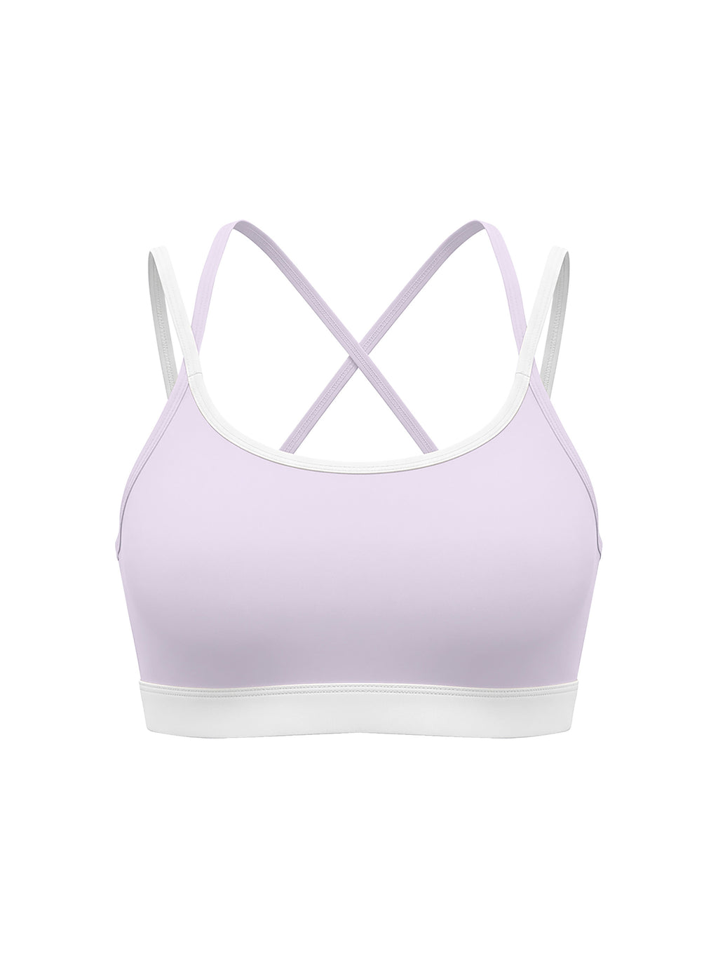 Women’s Colour-Block Yoga Sports Bra - Light Purple front