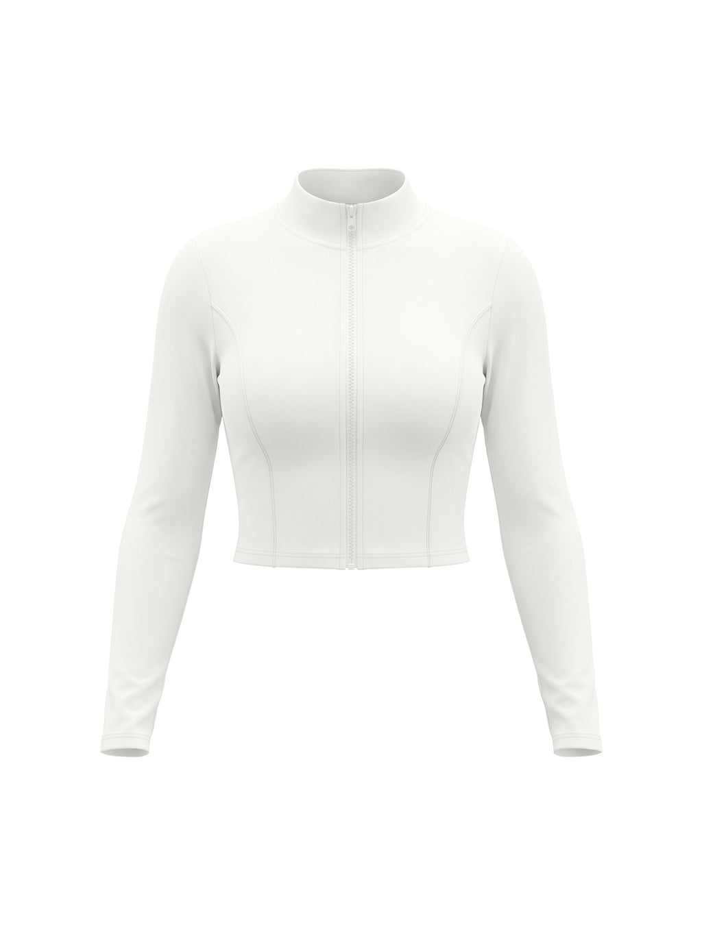 Women’s Crop Yoga Sports Jacket - White front
