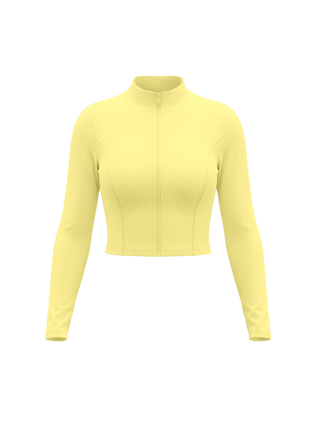 Women’s Crop Yoga Sports Jacket - Yellow front