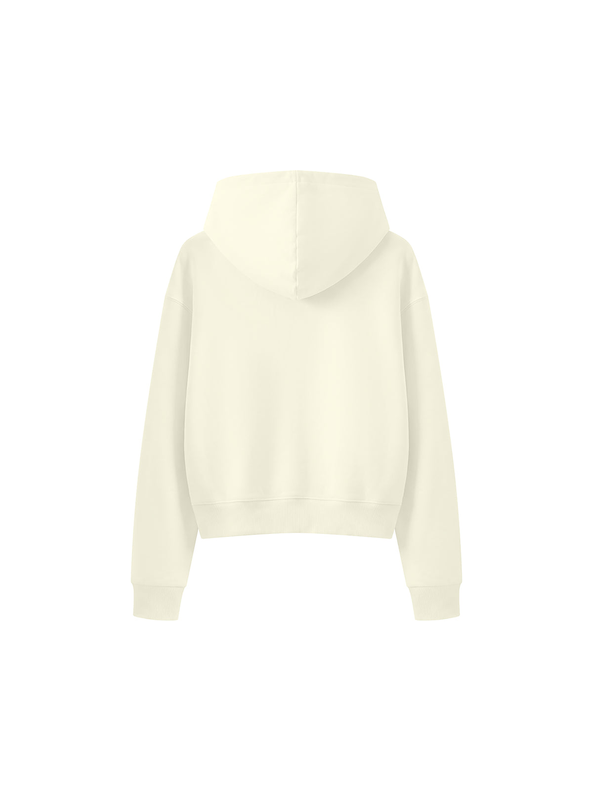 Women’s Cropped Full-Zip Hoodie light green back view