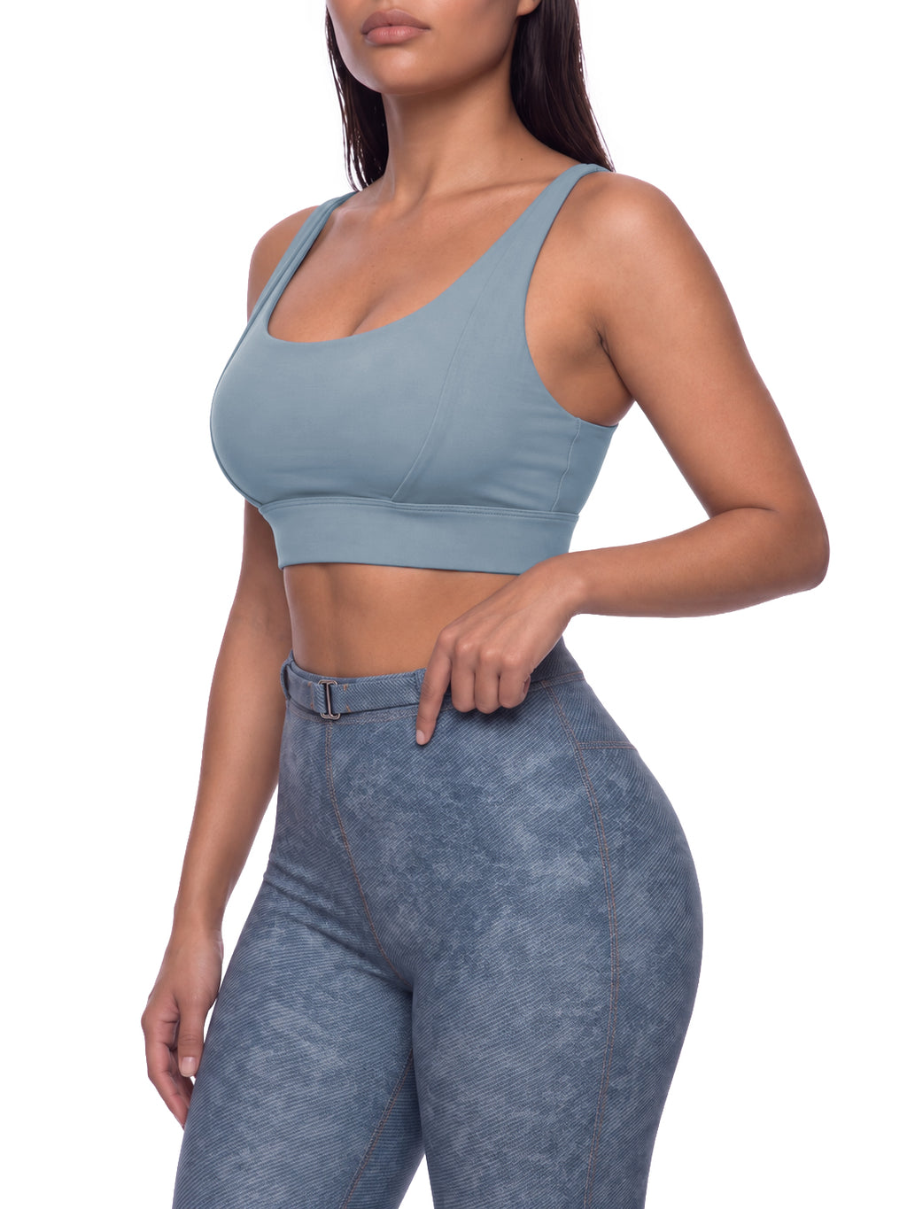 Women's Cropped Yoga Sport Bra gallery image 6