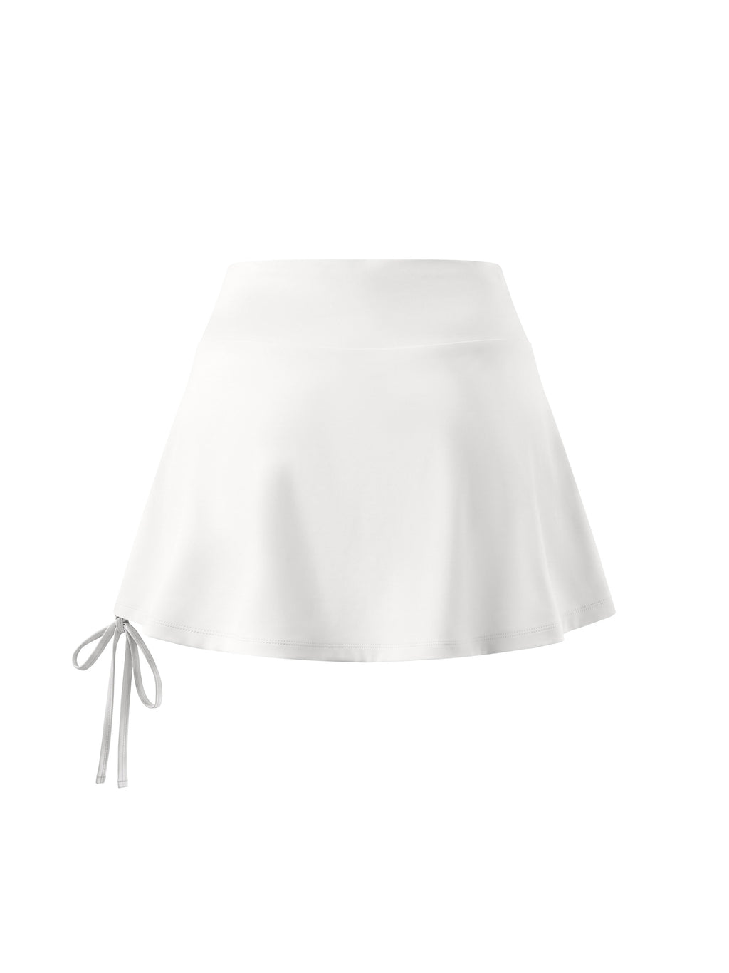 Women’s Drawstring A-Line Yoga Skort white back view