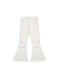 Women’s Flared Sweatpants oat gray front product view
