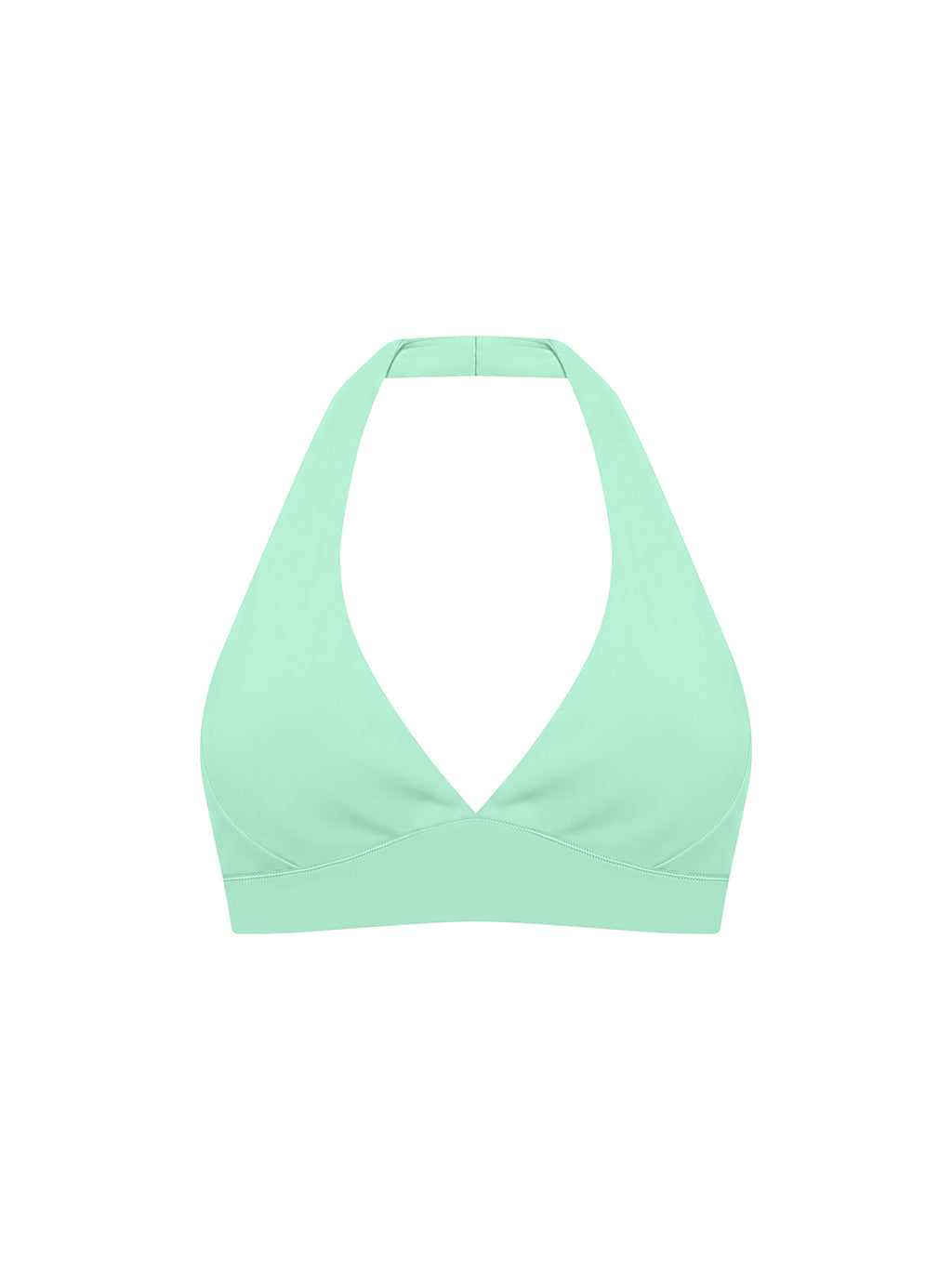 Women’s Halter Yoga Sports Bra mint green front view