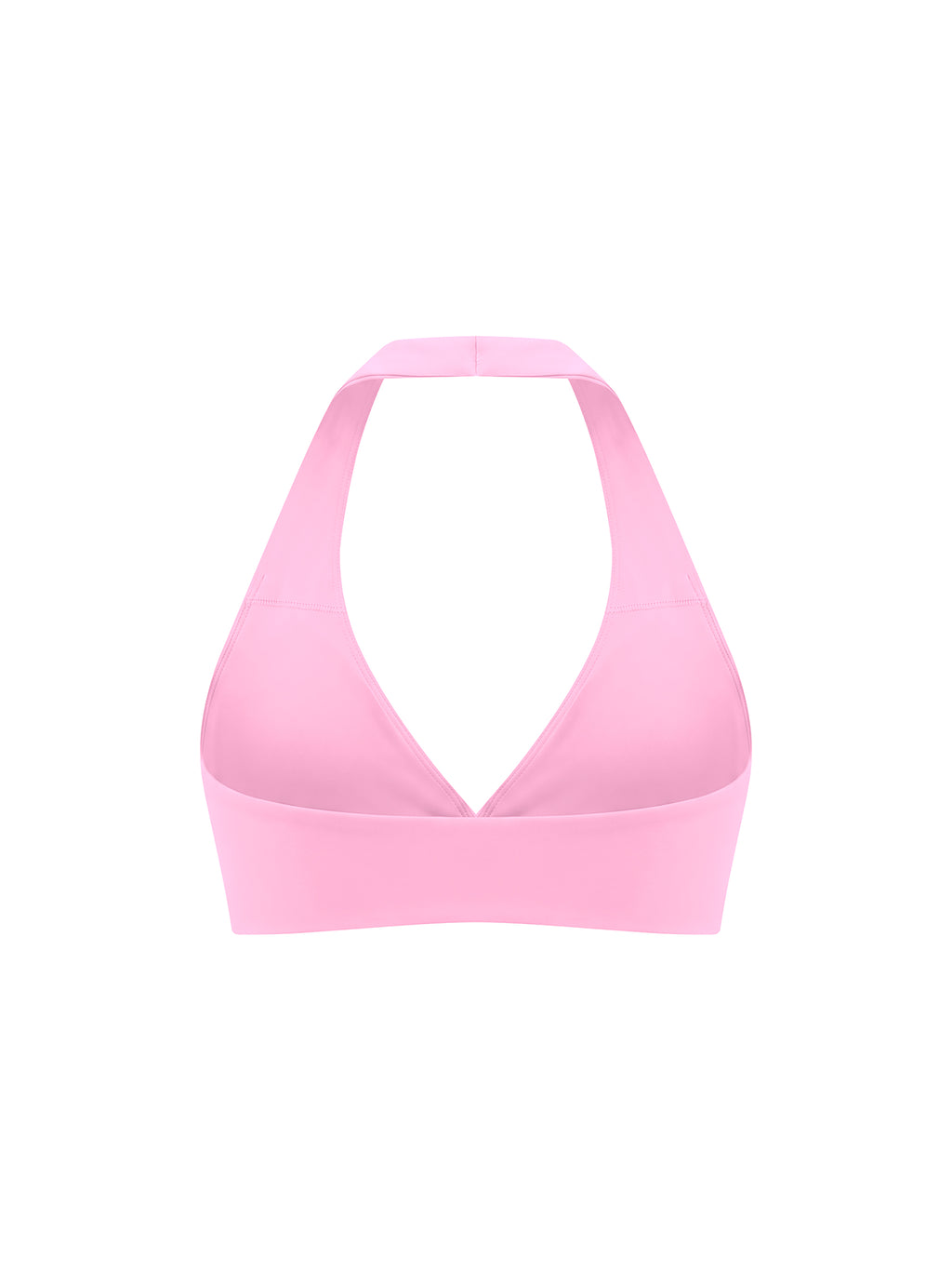Women’s Halter Yoga Sports Bra pink back view