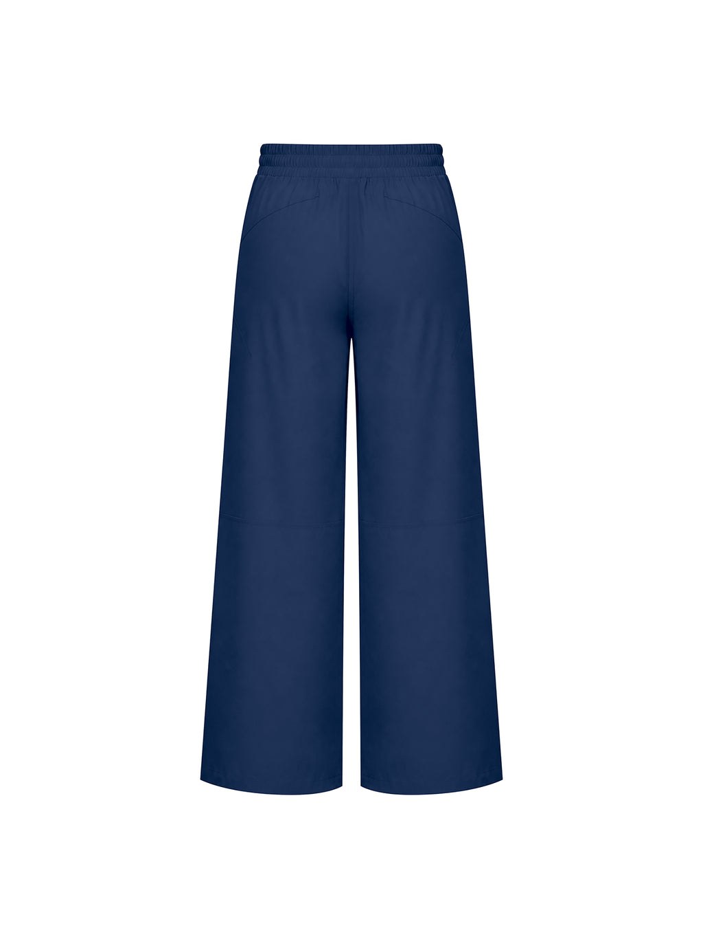 Women’s High-Waisted Wide-Leg Yoga Pants navy blue back product view