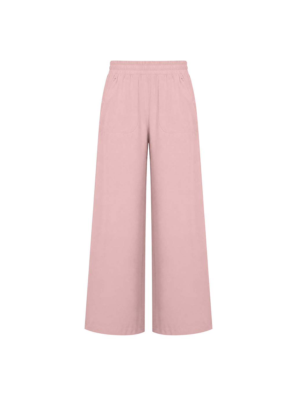 Women’s High-Waisted Wide-Leg Yoga Pants pink front view