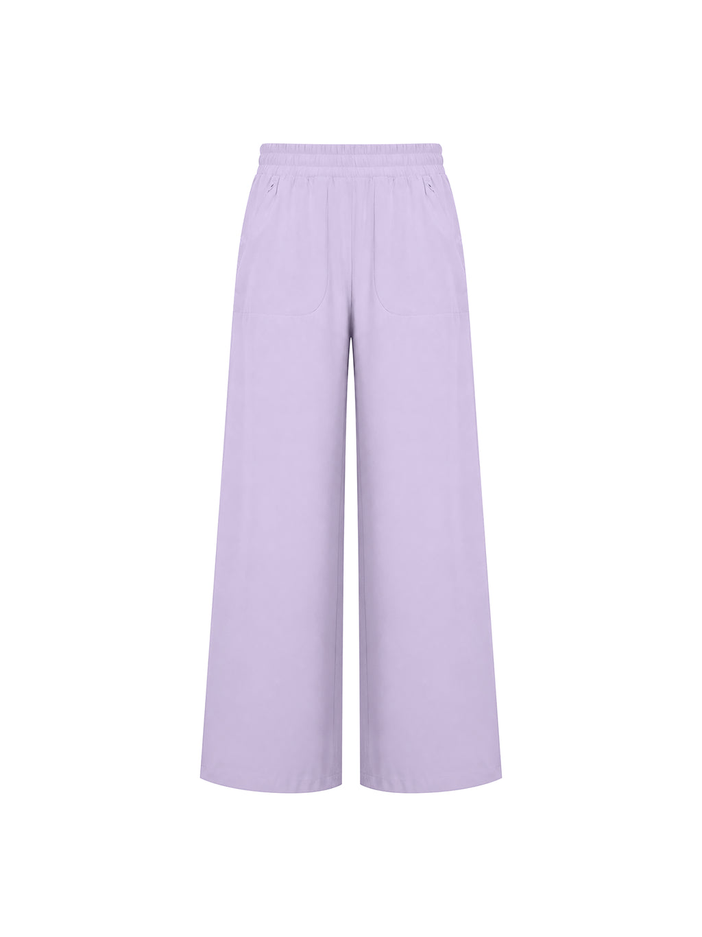 Women’s High-Waisted Wide-Leg Yoga Pants purple front view