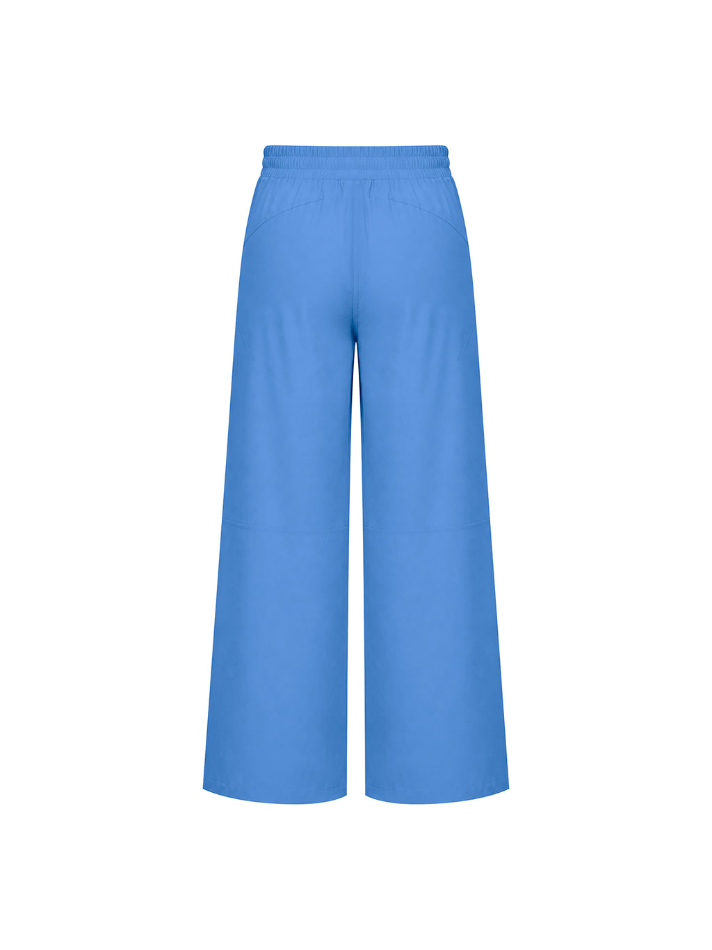 Women’s High-Waisted Wide-Leg Yoga Pants blue back view