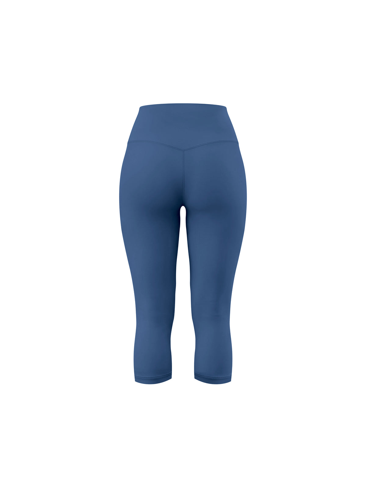 Women's High Waisted Yoga Capri Leggings - Navy Blue back
