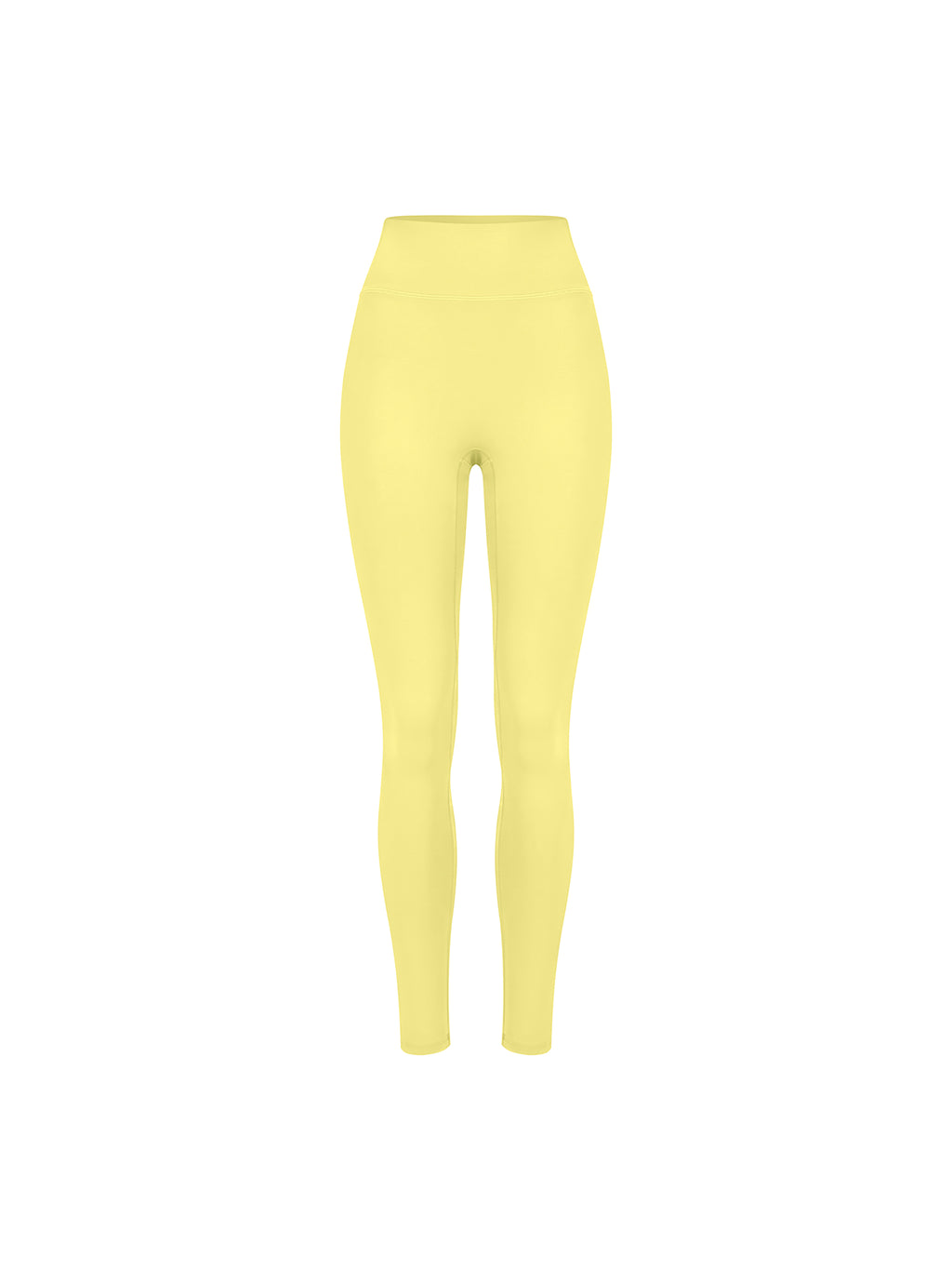 Women’s High Waisted Yoga Leggings - Yellow front