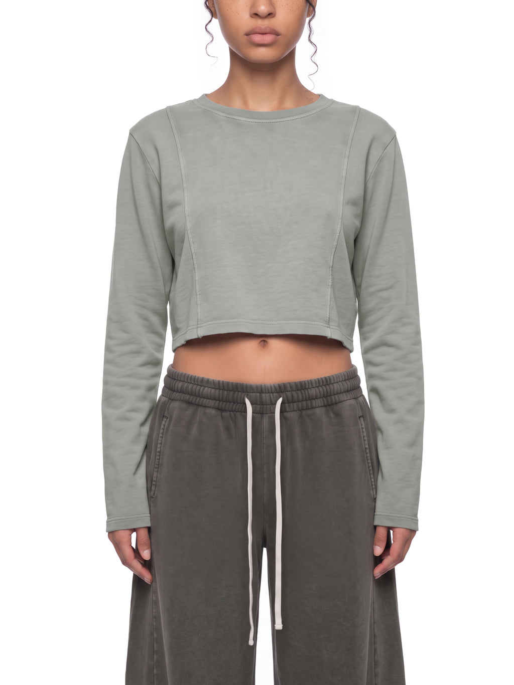 Women's Mineral Wash Crop Sweatshirt - image 3