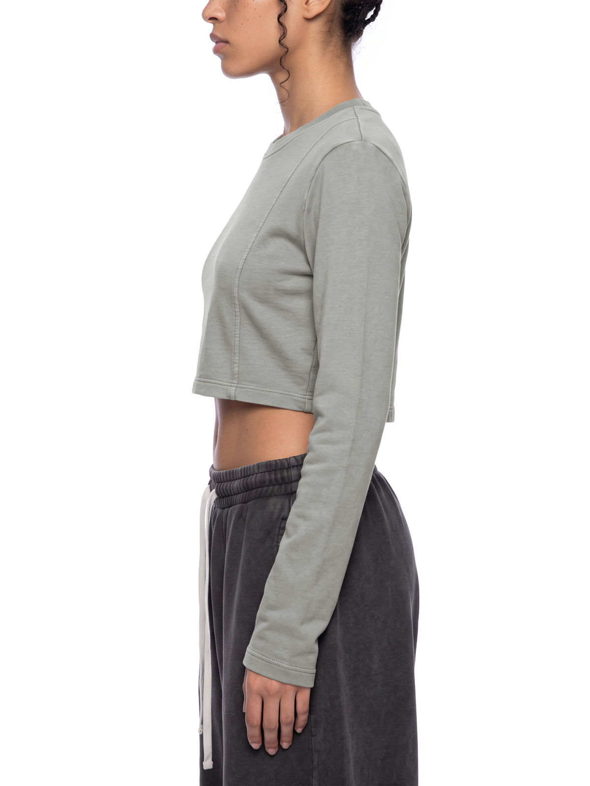 Women's Mineral Wash Crop Sweatshirt - image 4