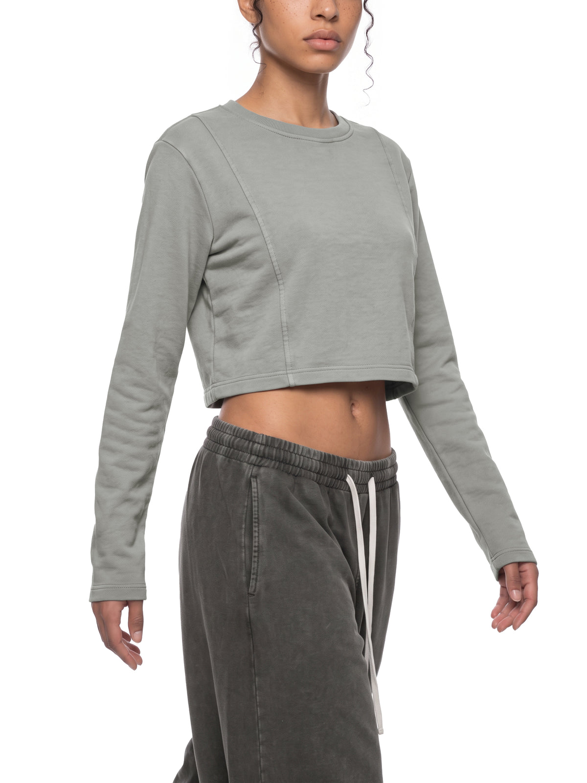 Women's Mineral Wash Crop Sweatshirt - image 6