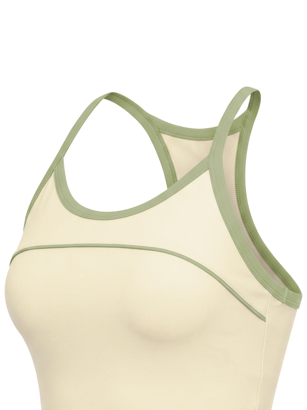 Women’s Piping Yoga Tank Top side construction detail