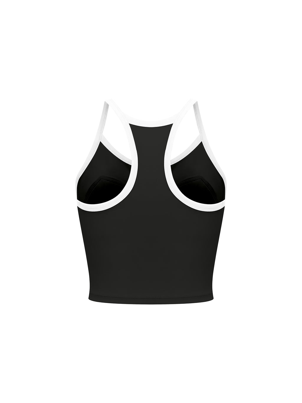 Women’s Piping Yoga Tank Top black back view
