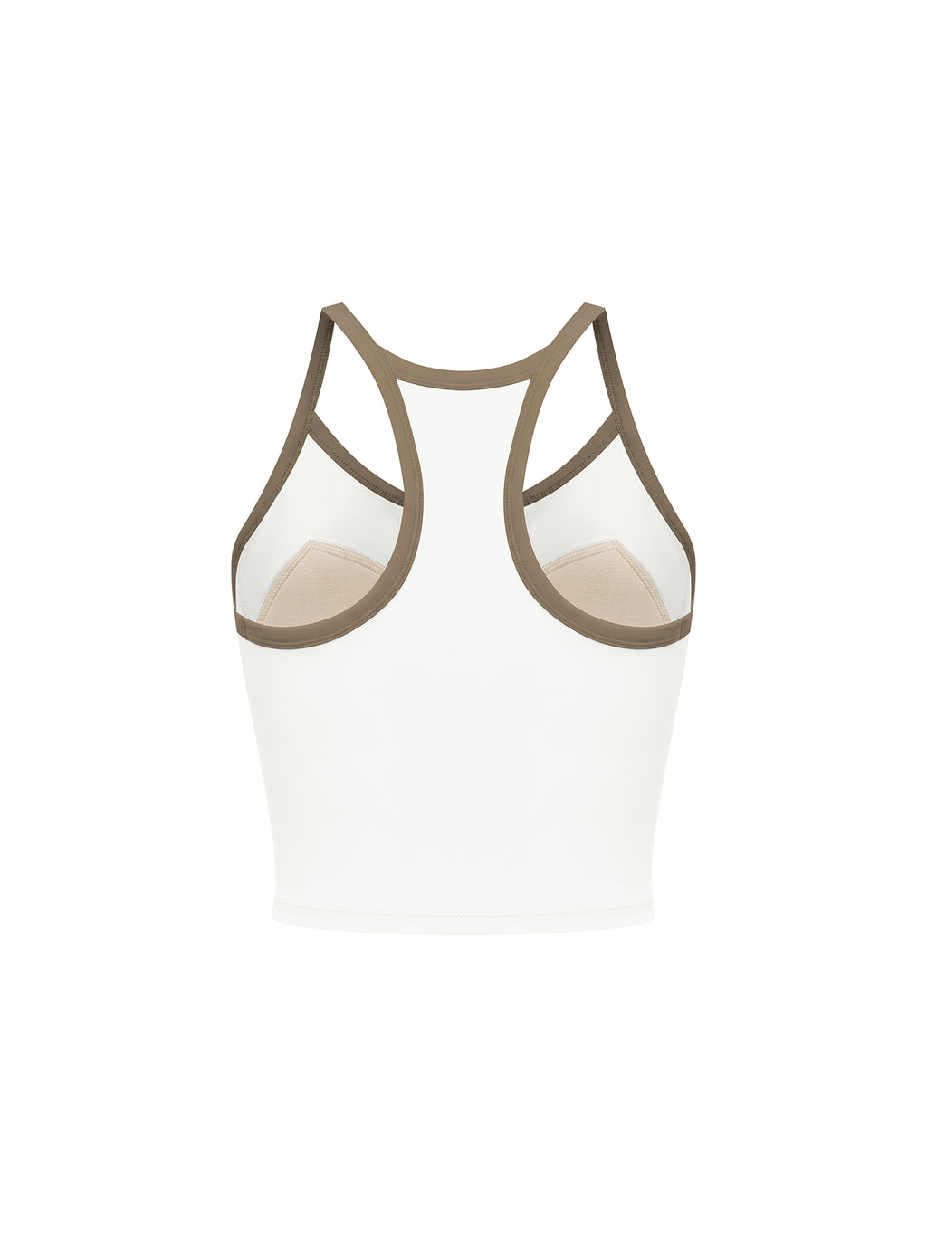 Women’s Piping Yoga Tank Top white back view