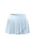 Women’s Pleated Yoga Skort light blue front view